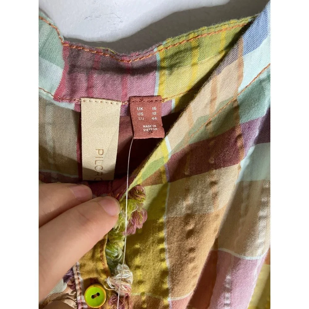 NWT Anthropologie Pilcro Plaid Tank Top-sz 12 - Picture 7 of 13